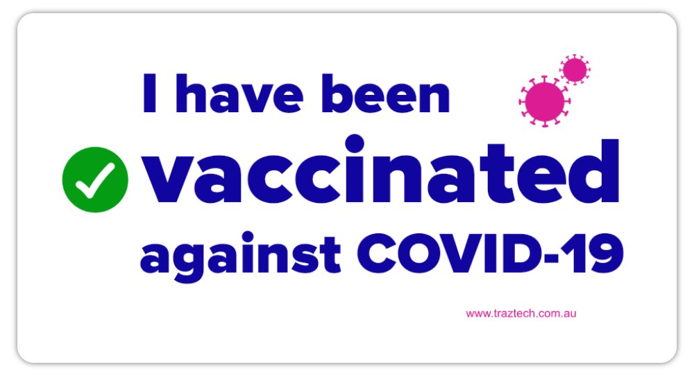 I have been vaccinated car or laptop sticker